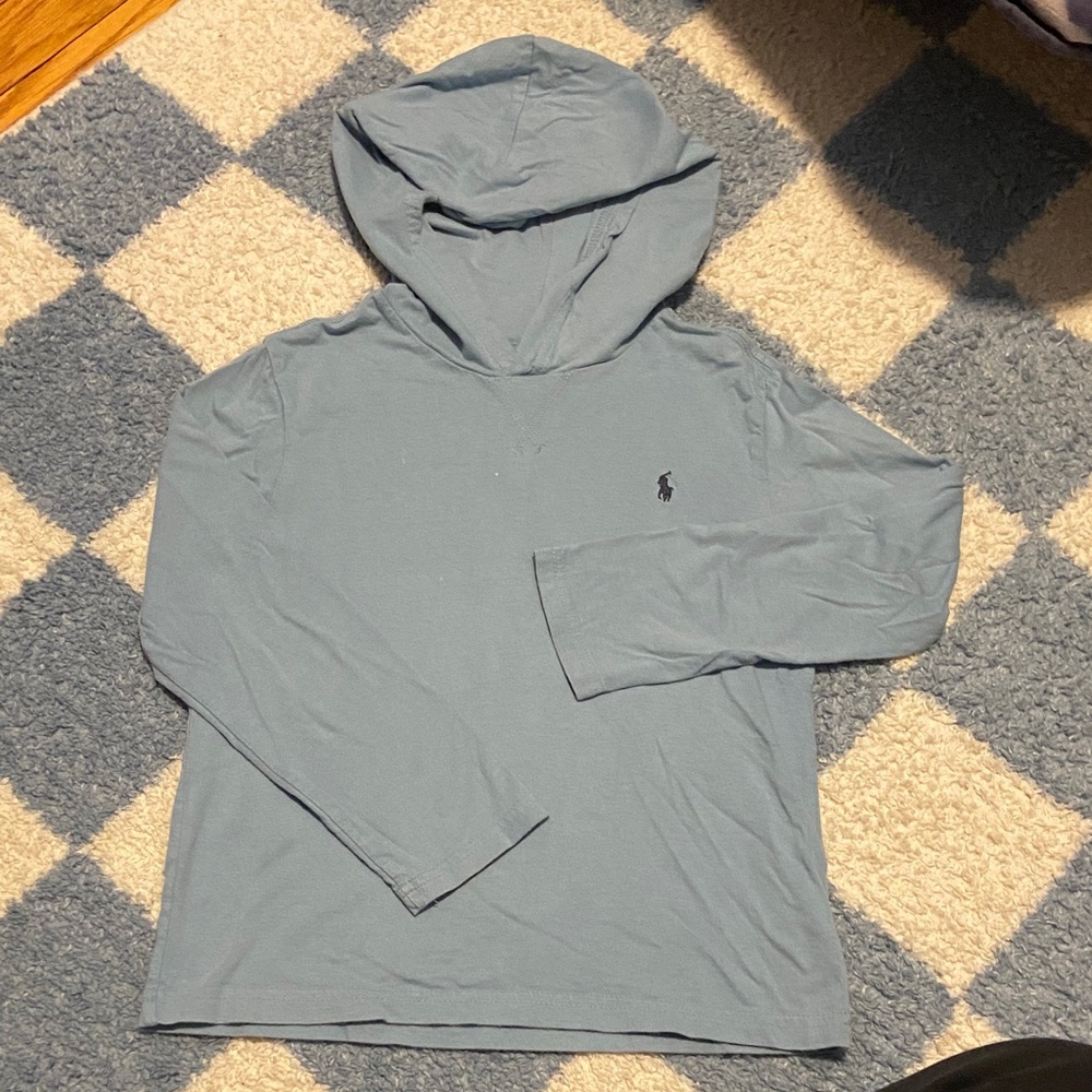 Men's Blue Hooded Shirt